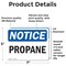 Signmission Propane OSHA Notice Sign, Vinyl Decal, 7in W x 5in L, 2PK OS-2PACK-NS-D-57-L-17892 - alternate 2